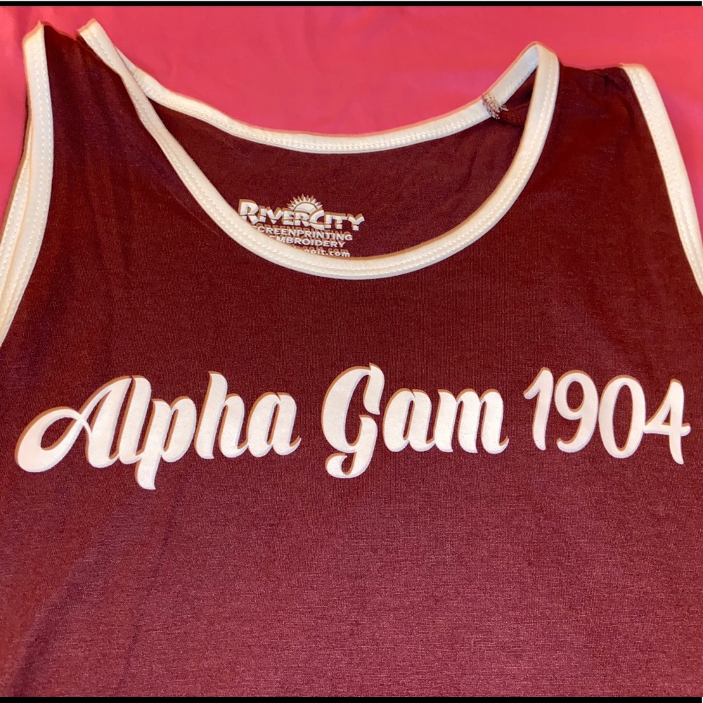 Alpha gamma delta tank top